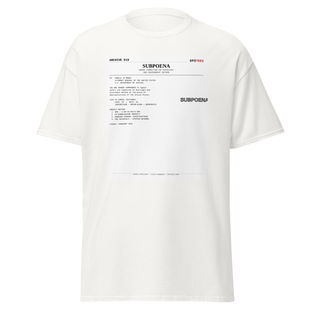 ARCHIVE 019 — Subpoena White T-Shirt