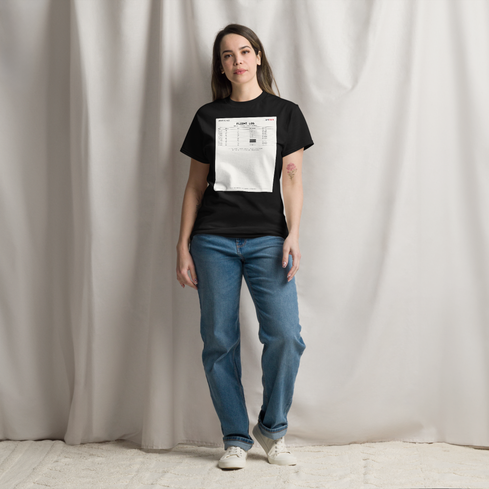 ARCHIVE 011 — Flight Log Black T-Shirt