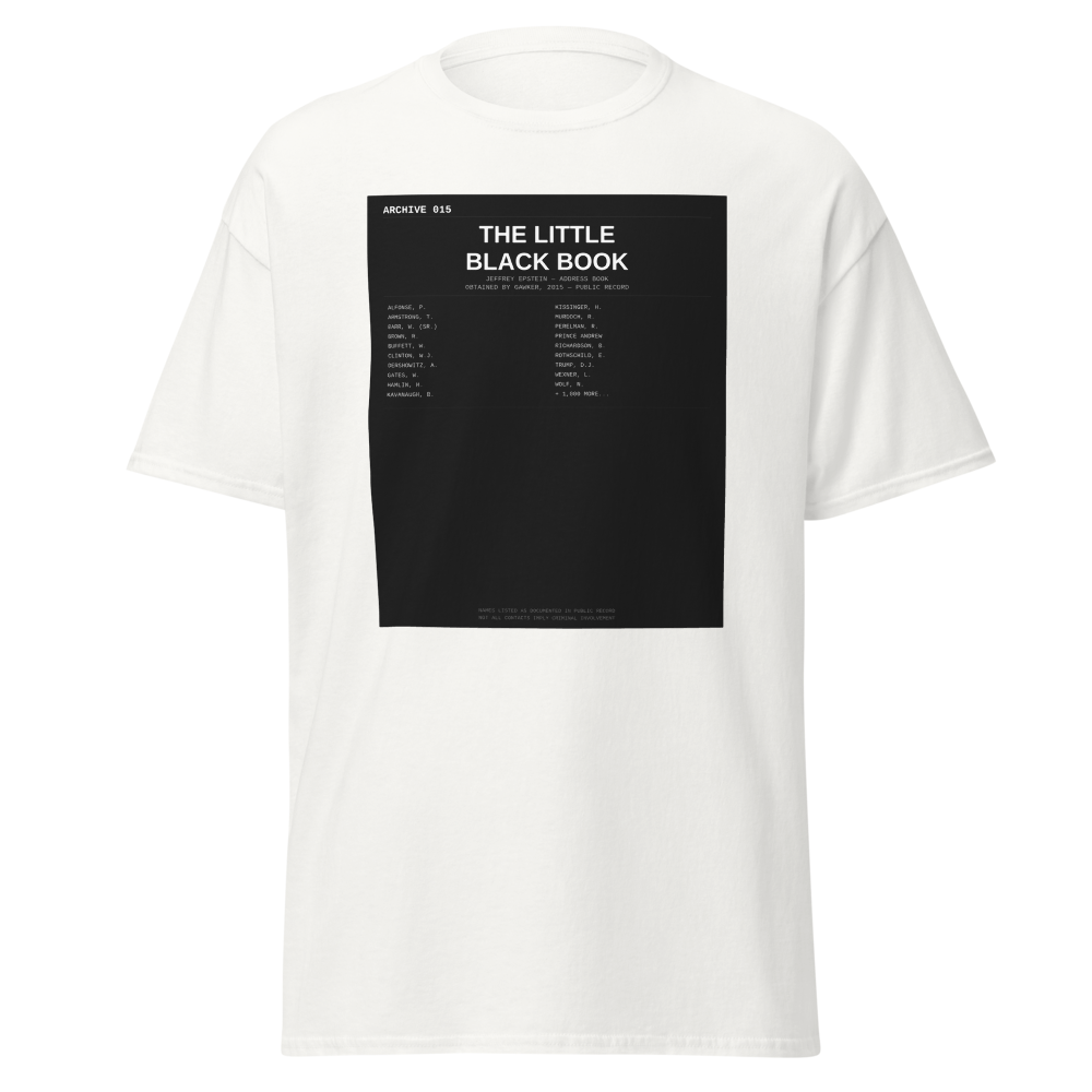 ARCHIVE 015 — Black Book White T-Shirt
