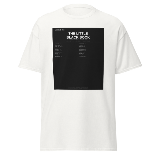 ARCHIVE 015 — Black Book White T-Shirt