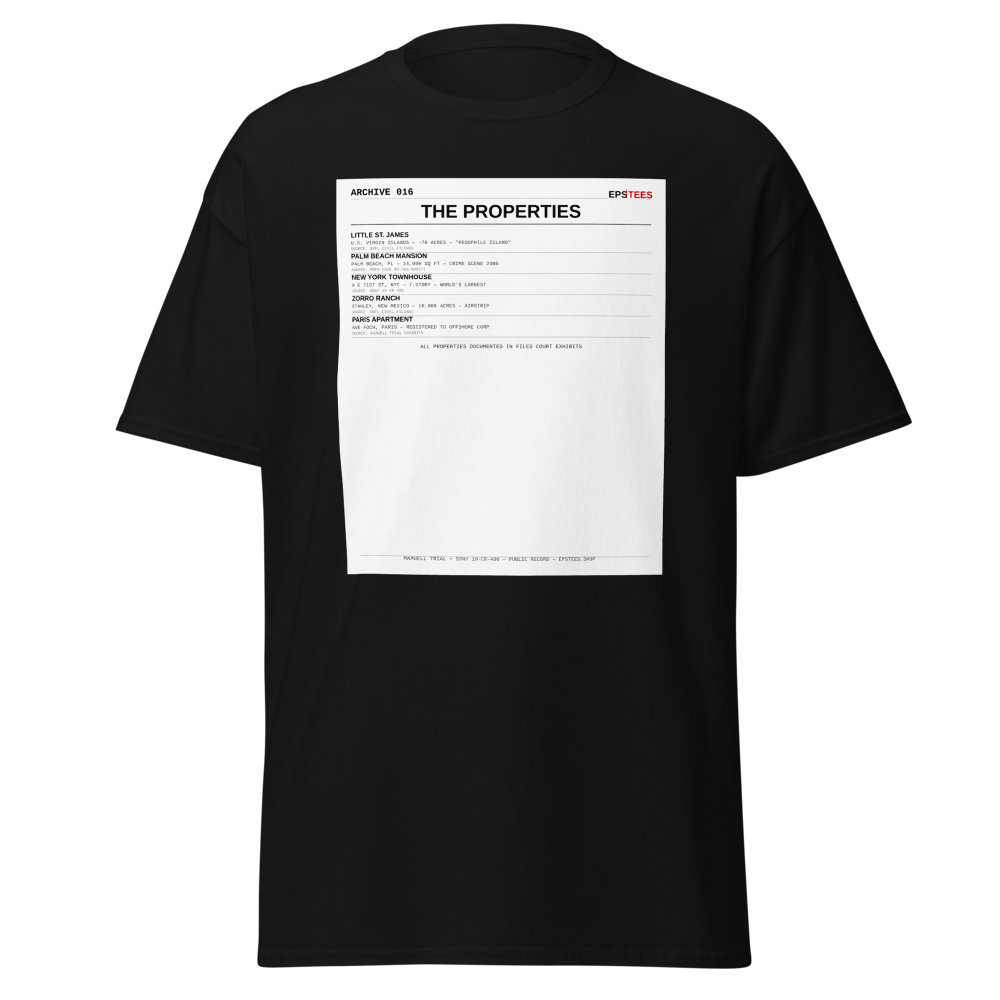ARCHIVE 016 — Properties Black T-Shirt