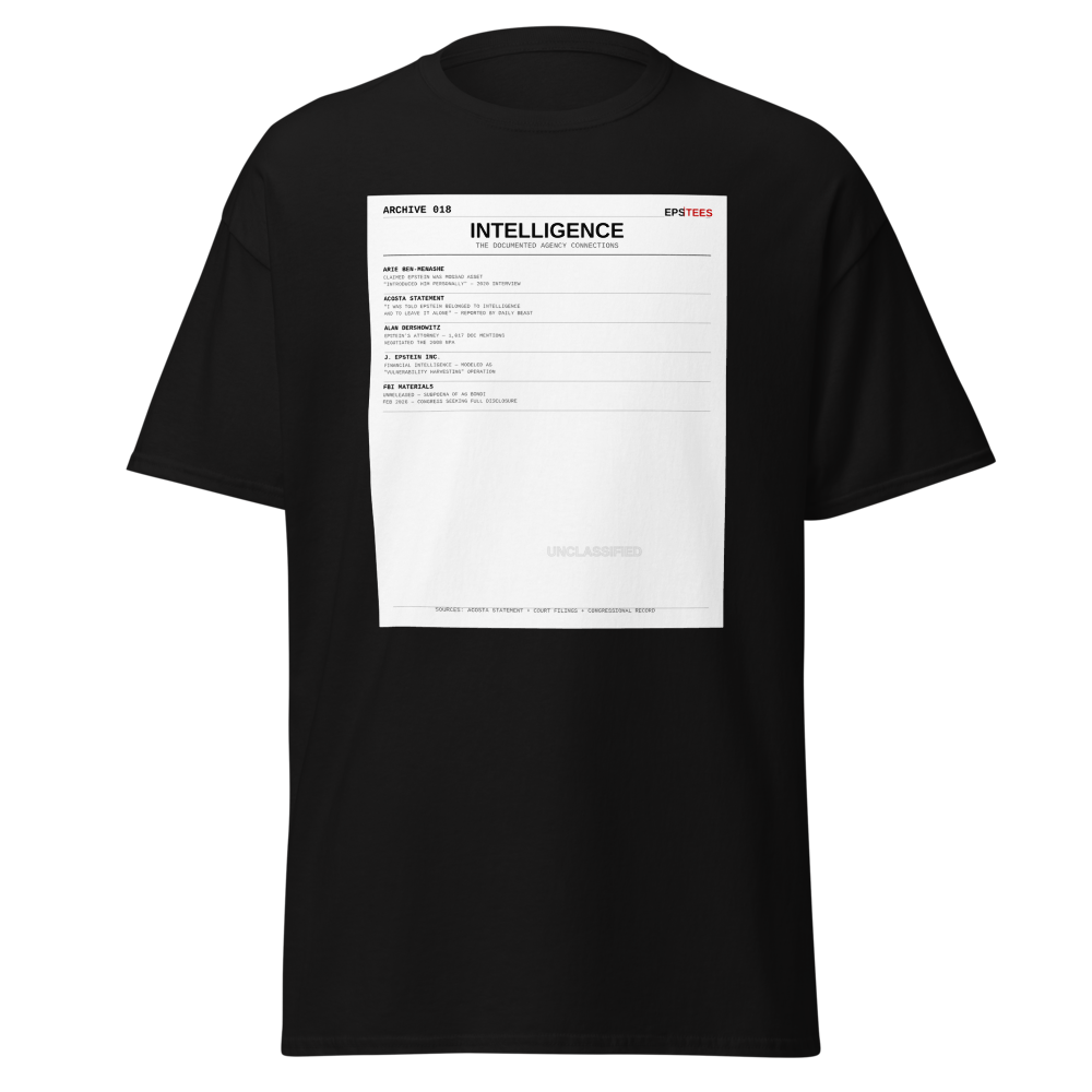 ARCHIVE 018 — Intelligence Black T-Shirt