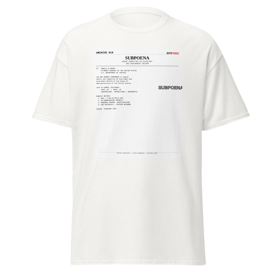 ARCHIVE 019 — Subpoena White T-Shirt